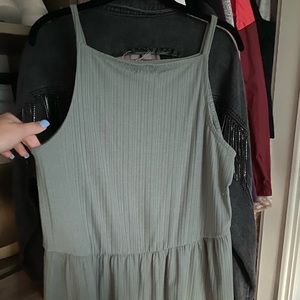 Maurice’s Teal Ribbed Square Neck Tank